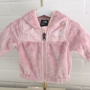 EUC! The North Face Pink Fuzzy Hooded Kids Jacket